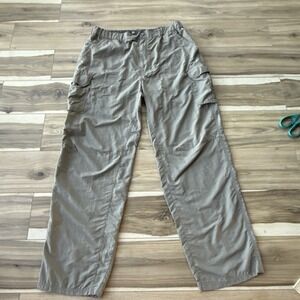 REI UPF 50+ men's‎ Khaki Nylon cargo pants XL x 34L Lightweight Hiking Camping